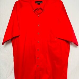 Ariat Men's Vibrant Red Button Down Shirt